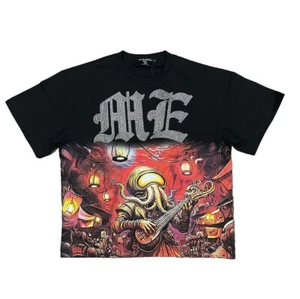 Camiseta negra con estrás pulpo emoción mixta para hombre ropa de calle camiseta - Imagen 1 de 2