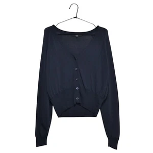 Weekend Max Mara Viscose Blue Navy Cardigan Sweater Size XL - Picture 1 of 8