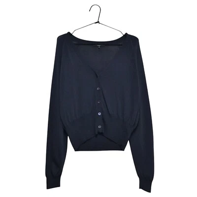 Weekend Max Mara Viscose Blue Navy Cardigan Sweater Size XL - Image 1 of 4