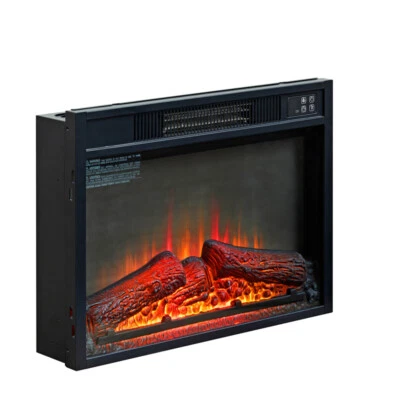 23 in Electric Fireplace Insert 3D Infrared  Heater w/ Realistic Flame & Remote  - Image 1 of 4