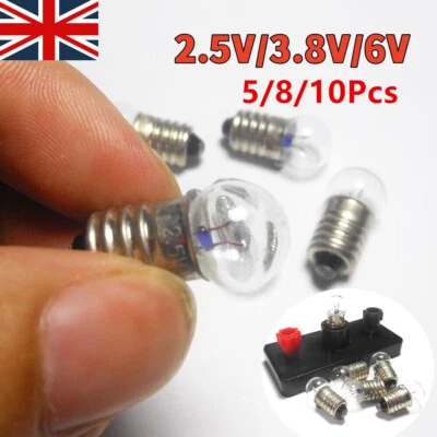 5-30x Screw Base Light Bulb Low Power E10 2.5V-6V Lamp Flashlight Torch Lights - Image 1 of 4