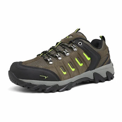 NORTIV 8 Men's Waterproof Hiking Shoes Lightweight Leather Low-Top Walking Boots - Image 1 of 4