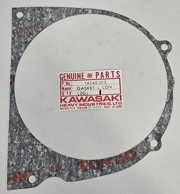 1 Junta de cubierta izquierda Kawasaki F11 250 Enduro 1973-1975 OEM 14045-013 NUEVO Foto 1 de 2
