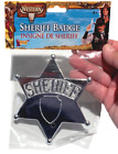 SILVER JUMBO SHERIFF STAR BADGE Big Kid Toy Cowboy Old Western Police Costume 