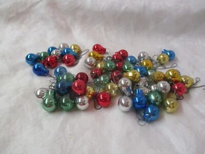 Vintage 58 mini Glass Christmas Ornaments multicolor Balls #28 - Picture 1 of 3
