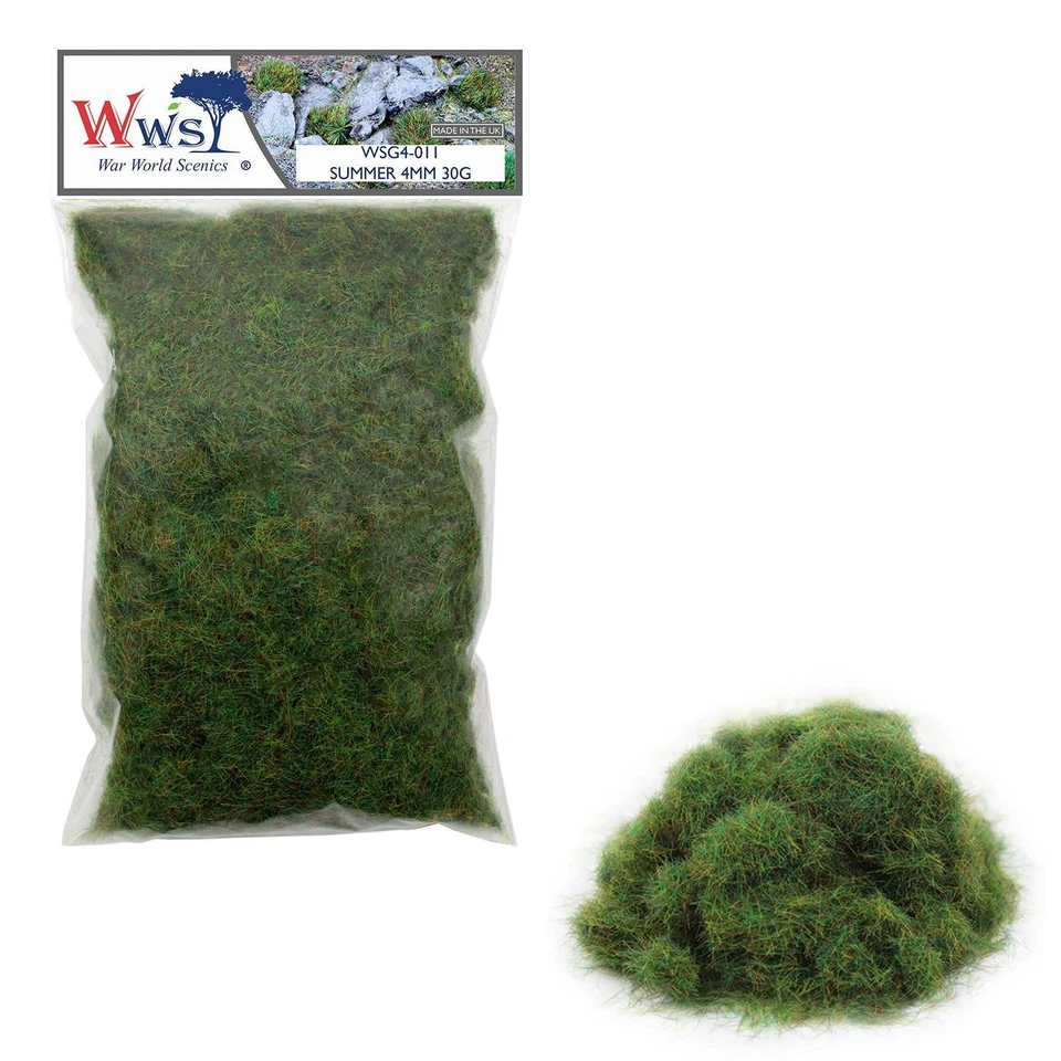 WWS | 4mm Summer Static Grass | CHOOSE SIZE |  Model Scenery Material - Image 1 of 4