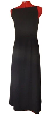 Casual Corner Black Spaghetti Strap Dress Size 8 Lined Full Length - Image 1 of 4