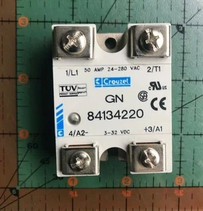 Relé de estado sólido Crouzet GN 84134220 50A 24 280vac SSR SPST nuevo - Imagen 1 de 3