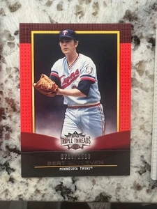 2011 TOPPS TRIPLE THREADS CARD 0788/1500 MINNESOTA TWINS BERT BLYLEVEN #3 - Picture 1 of 1