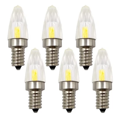 E12 B6 светодиодная лампа 1505 + 2835 COB K9 конический кристалл стекла лампы 6 x - Изображение 1 из 3