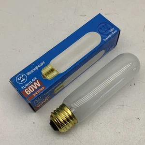 Westinghouse 60T10/F Tubular 60W Cabinet Display Lamp Light Bulb, Frost - Picture 1 of 9