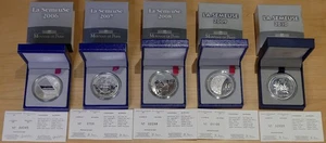 5 Silbermünzen Frankreich La Semeuse Säerin Euro Sammlung 900'er Silber Etui € - Bild 1 von 5
