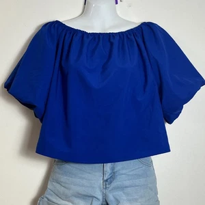 Elodie Schulterfreie Bluse XS Ballonärmel Freizeit Preppy Leicht Oberteil - Bild 1 von 6