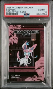 PSA 10 2025 POKEMON CENTER X BEAR WALKER COLLECTION CARDS SYLVEON 227/930 - Foto 1 di 2