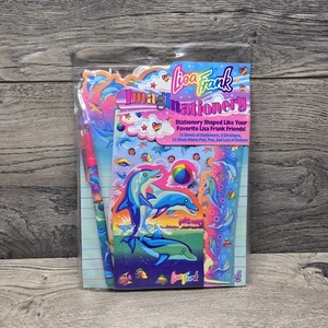 Schreibwaren Lisa Frank Imaginationery Schreibwaren Delfine NEU Aufkleber Stift - Bild 1 von 8