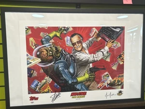 Mars Attack Stan Strikes Stan Lee & Joe Jusko Signed PHOTO Psa Coa - Picture 1 of 6