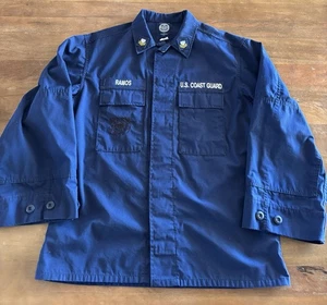 USGI US Coast Guard Operational Dress Uniform Shirt Jacket Patched 36 Short 36S - Picture 1 of 8