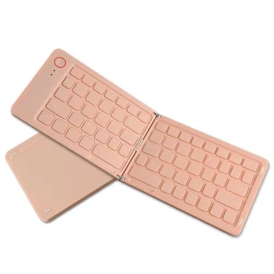 Portable USB-C Rechargeable Ultra Slim Foldable Keyboard Compatible Bluetooth - Image 1 of 4