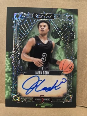 2024 Wild Card 5 Card Draw Jalen Cook Auto 1/3 LSU Tigers Green - Image 1 of 2