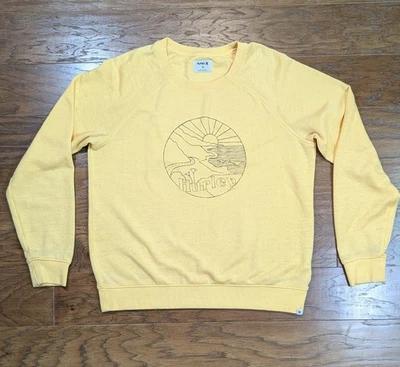 Hurley 女式黄色波浪标志冲浪圆领宽松柔软中号 21.5x24 — 第 1/4 张图片