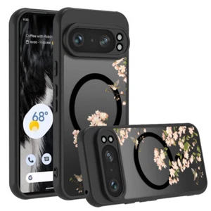 For Google Pixel 9 Pro XL 8 7 9A 8A 7A Floral Magnetic Phone Case MagSafe Cover - Picture 1 of 13