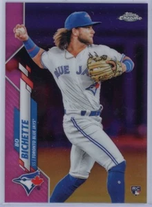 Topps Chrome Bo Bichette RC 2020 refractor rosa #150 Toronto Blue Jays - Imagen 1 de 2