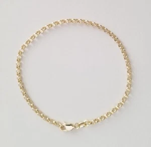 14K Echt Gelbgold Rolo Gliederkette Armband 7"-2,9 mm - Bild 1 von 5