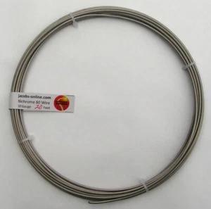 Nichrome 80 resistance wire, 10 AWG (gauge), 20 feet - Picture 1 of 1
