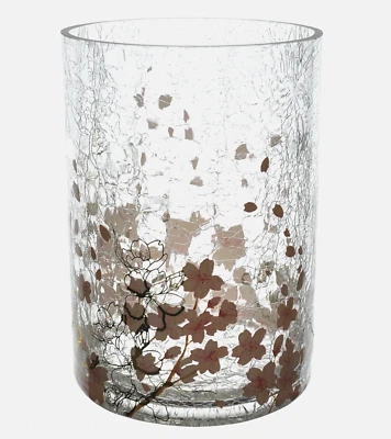 Большой держатель для свечей Yankee из трескового стекла с цветами урагана вишни - Изображение 1 из 4