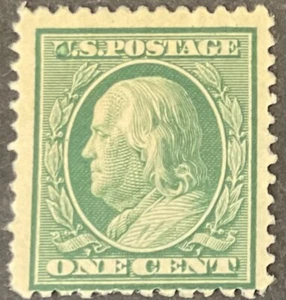1908 1c Franklin regular Issue, Scott #331, MH, Fine - Picture 1 of 2