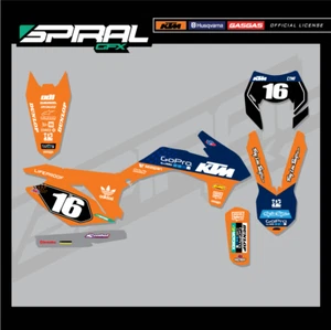 Custom Enduro Factory Team Graphics Kit KTM EXC 2014 -2016 All Years - Picture 1 of 1