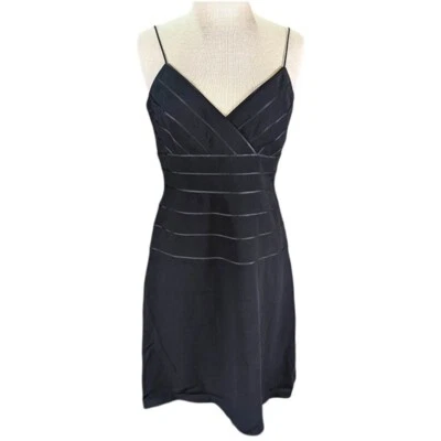 NEW Jones New York Dress Womens 8 Black Lined Spaghetti Straps Cocktail Party - Изображение 1 из 4