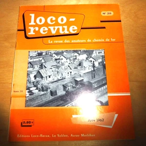 LOCO-REVUE HO REVUE D'OCCASION N° 219 JUIN 1962 - Bild 1 von 1