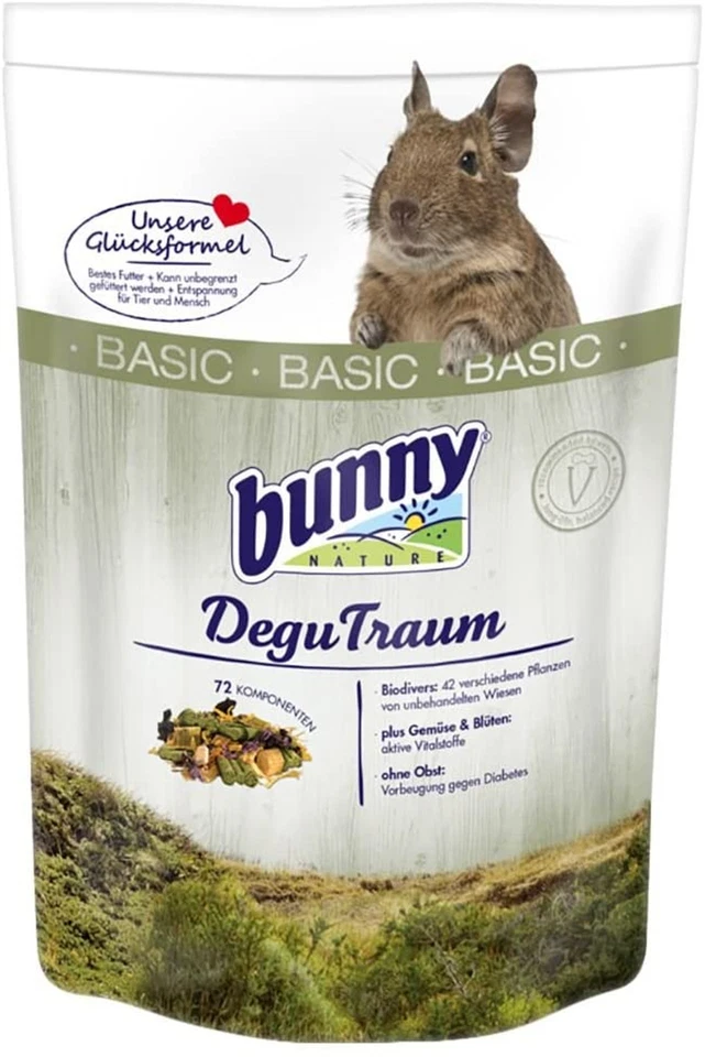 Bunny DeguTraum BASIC 1,2 kg Degufutter Futter für Degus Kleintiere Nager Degu - Bild 1 von 1