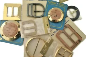 FIBBIE PER CINTURA VINTAGE LA MODE TUTTE E 9 LE FIBBIE NELLA CONFEZIONE ORIGINALE - Foto 1 di 3