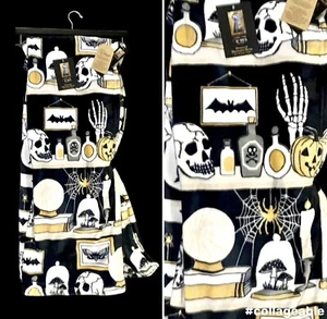 Cynthia Rowley Oversized Throw Blanket 60” x 70” Blanket Halloween Skulls Potion - Picture 1 of 8