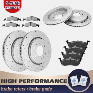 Rotores delanteros y traseros + pastillas de freno para Ford Expedition Lincoln Navigator 2007-2009 - Imagen 1 de 6