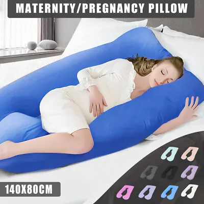 80 X 140cm Maternity Pregnancy Nursing Sleeping Body Support Boyfriend Pillow • 26.99$