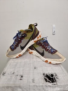 nike react element 87 mens size 11 big swoosh moss clear - Picture 1 of 18