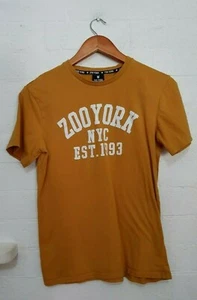 ZOO YORK Designer Label Boys Youth Mustard NYC Est 1993 Tshirt Shirt Top Size 16 - Picture 1 of 8