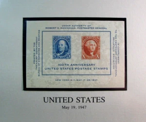 USA Souvenir Sheet Centenary International Philatelic Exhibition MNH  H330 - Picture 1 of 2