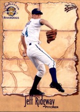 2001 Charleston River Dogs Multi-Ad 20 Jeff Ridgway Port Angeles Washington Card