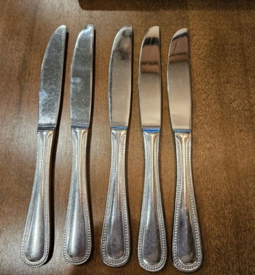 Lote de aço inoxidável com miçangas Walco inclui 5 facas de jantar - Imagem 1 de 4