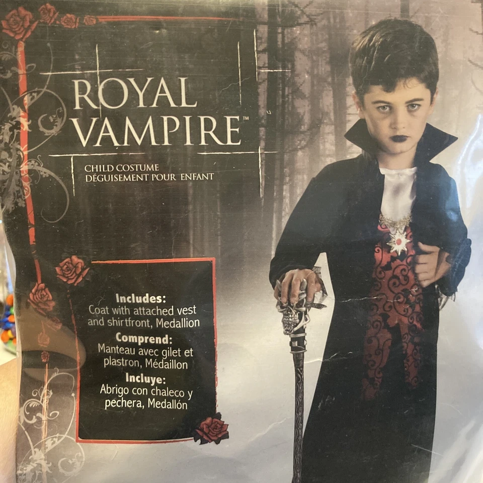 Disfraz de Vampiro Real Halloween - Niños - Mediano 8-10 Edades 5-7 ¡Nuevo! Foto 1 de 4