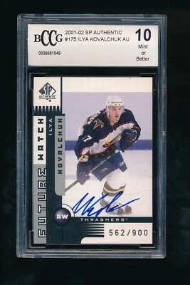 2001-02 SP Authentic Future Watch #175 Ilya Kovalchuk Auto 562/900 BCCG 10 - Image 1 of 2