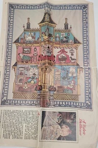 Better Homes Giardini Pannello Tessuto Casa Vittoriana Ricamo Pittura McCaffery 78 - Foto 1 di 8