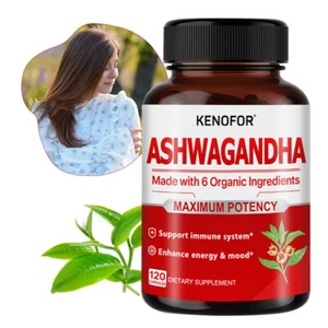 Bio -Ashwagandha -Kapseln Energiedauer und emotionale Unterstützung - Bild 1 von 12