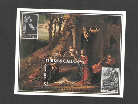 1984 TURKS & CAICOS ISLANDS Scott 618 { EASTER } SOUVENIR SHEET MNH Cover