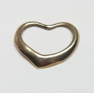 Vintage 14K Yellow Gold Open Heart Pendant Late 20th Century. - Picture 1 of 3