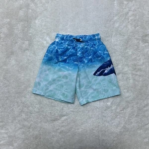 Wonder Nation Boys Size XS (4-5) Great White Shark Multicolor Swim Trunks Shorts - Picture 1 of 8